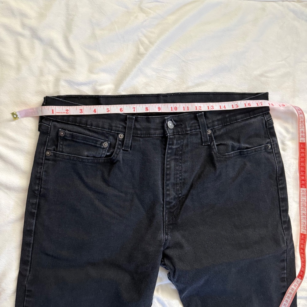 Levis 502 Taper Fit Jeans Mens 36x30 Black Denim Pants 29507-0001 - Picture 10 of 10